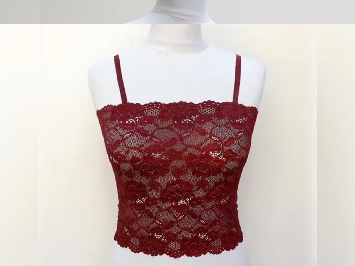 新品未使用♡即完売品 amerge laceup foodie cami set Amazon.com: Peach Lined Elastic Floral Lace Tank Top, Size